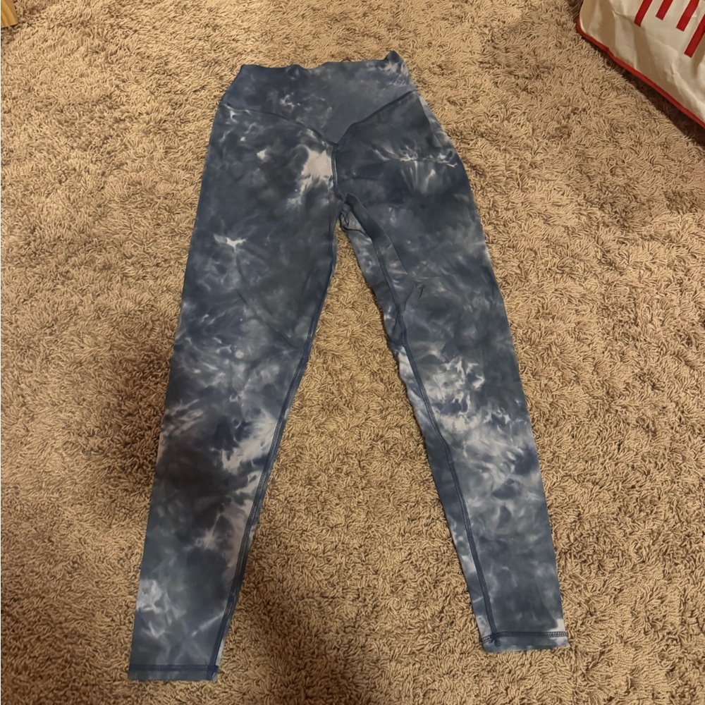 Blue Tie-Dye Leggings